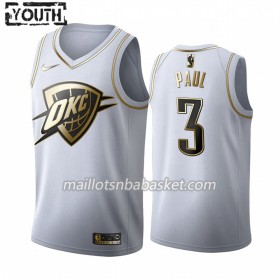 Maillot Enfant Oklahoma City Thunder Chris Paul 3 2019-20 Nike Blanc Golden Edition Swingman